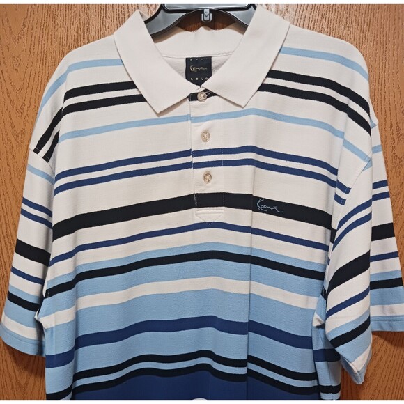 (2)Polo Shirts (Red/White-Size-4XL-Fits like Size-3XL)-(1-White/Blue-3XL)-$30.00 - Picture 6 of 8